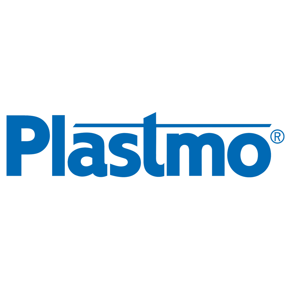 Markenlogo von Plastmo. Plastmo Dachrinnen aus Kunststoff werden in unserem Online-Shop verkauft..