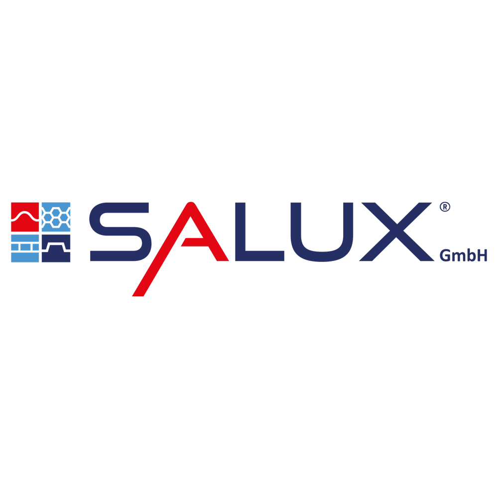 Das Markenlogo der Firma Salux GmbH. Die Firma Salux ist Produzent einiger Lichtplatten, die hier auf mein-dach24.de gekauft werden können.
