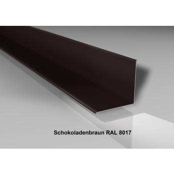 Innenecke | Stahl 0,5 mm | Beschichtung 60 µm | 115 x 115 x 2000 mm | RAL 8017 Schokoladenbraun