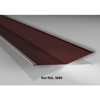 Kehlblech | Stahl 0,5 mm | Beschichtung 80 µm | 490 x 490 x 2000 mm | RAL 3009 Oxidrot