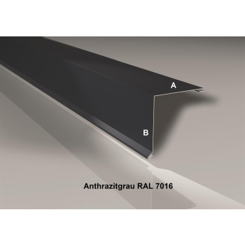 Alu-Pultabschluss | Aluminium 0,7 mm | Beschichtung 25 µm | 85° | 200 x 250 mm | RAL 7016 Anthrazitgrau