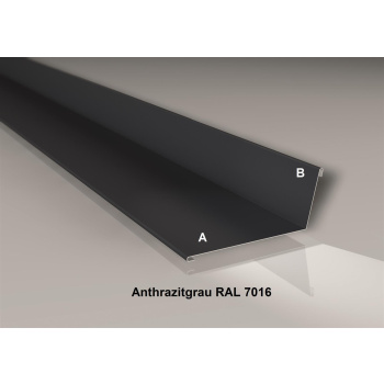 Wandanschluss | Stahl 0,5 mm | Beschichtung 25 µm | 95° | 160 x 115 mm | RAL 7016 Anthrazitgrau