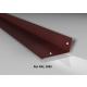 Wandanschluss | Stahl 0,5 mm | Beschichtung 35 µm | 100° | 160 x 115 mm | RAL 3009 Rot