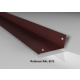 Alu-Wandanschluss | Aluminium 0,7 mm | Beschichtung 25 µm | 100° | 160 x 115 mm | RAL 8012 Rotbraun
