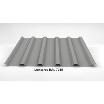 Trapezblech Dach 35/207 | Profilblech | Stahl | Beschichtung 25 µm | 0,5 mm | RAL 7035 Lichtgrau