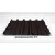 Trapezblech Dach 35/207 | Profilblech | Stahl | Beschichtung 25 µm | 0,63 mm | RAL 8017 Schokoladenbraun mit 1000 g/m² Antikondensvlies