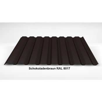 Trapezblech Wand 20/138 | Profilblech | Stahl | Beschichtung 60 µm | Stärke 0,5 mm | RAL 8017 Schokoladenbraun