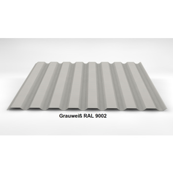 Trapezblech Wand 20/138 | Profilblech | Stahl | Beschichtung 25 µm | 0,75 mm RAL 9002 Grauweiß