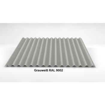Wellblech Dach 76/18 | Profilblech | Stahl | Beschichtung 25 µm | 0,63 mm | RAL 9002 Grauweiß