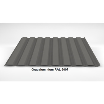 Alu-Trapezblech Wand 20/138 | Profilblech | Aluminium | Beschichtung 25 µm | Stärke 0,7 mm | RAL 9007 Graualuminium