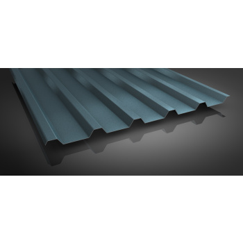 Alu-Trapezblech Dach 35/207 | Profilblech | Aluminium | Beschichtung 25 µm | Stärke 0,7 mm | RAL 9006 Weißaluminium mit 1000 g/m² Antikondensvlies