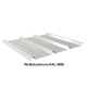 Trapezblech Dach 45/333 | Profilblech | Stahl | Beschichtung 25 µm | 0,63 mm | RAL 9006 Weißaluminium mit 2400 g/m² Antikondensvlies (Soundcontrol)