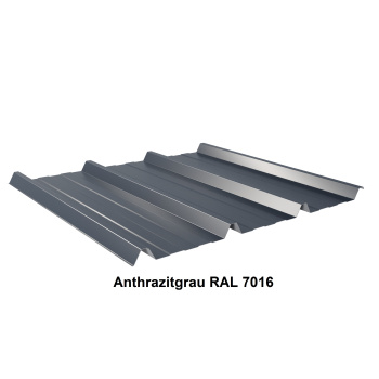 Trapezblech Dach 45/333 | Profilblech | Stahl | Beschichtung 25 µm | 0,75 mm | RAL 7016 Anthrazitgrau