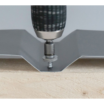 Edelstahlschrauben 4,5x22 mm | für Kantteile & Überlappungen | 14 mm EPDM Dichtung | mit Bohrspitze | blank, unlackiert