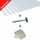 Sparpaket PVC Wellplatte 76/18 inkl. Befestigungsmaterial | Stärke 2,50 mm | Wabenstruktur | klarbläulich 4,99 x 3,00 m
