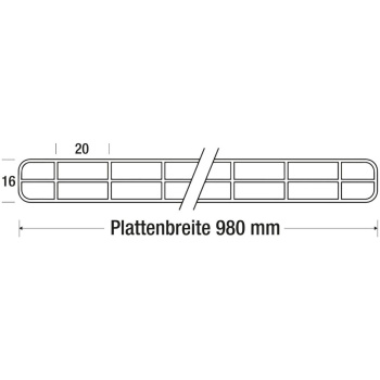 Sparpaket Polycarbonat Stegplatte | 16 mm | Glasklar |...