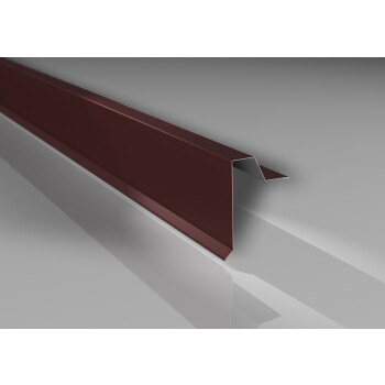Ortgangwinkel für Profil 33/500 | Stahl 0,5  mm | Beschichtung 60 µm | glatt  0,50 mm RAL 8012 Rotbraun