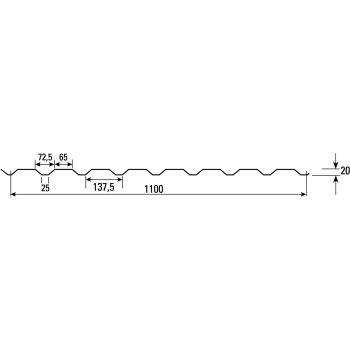 Sonderposten Trapezblech Wand 20/138 | Profilblech | Stahl | Beschichtung 25 &micro;m | St&auml;rke 0,4 mm