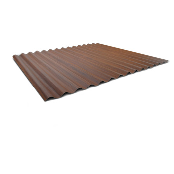 Wellblech Wand 76/18 | Profilblech | Stahl | Beschichtung Struktur Holzoptik | St&auml;rke 0,5 mm