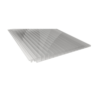 Polycarbonat Stegplatte 4-fach | 16 mm | Click Paneel | Eis-Effekt | Glashell