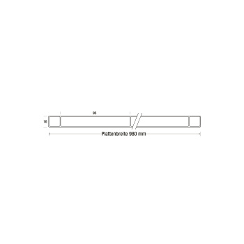 Acryl Doppelstegplatte | 16 mm | Breitkammer | Glasklar | AntiDrop | Breite 980 mm | Länge 2000 mm