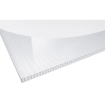 Polycarbonat Stegplatte 5-fach | 16 mm | X-Struktur | Opal-Weiß | Breite 980 mm | Länge 4000 mm