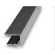 10 mm Alu-Abschlußprofil | Breite 1050 mm | geschlitzt (unterer Abschluss) | Pressblank