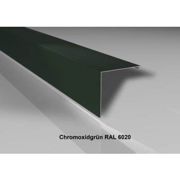 Außenecke | Beschichtung 25 µm | Stahl 0,5 mm | 115 x 115 mm glatt | RAL 6020 Chromoxidgrün/Nadelgrün