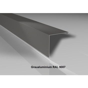 Außenecke | Beschichtung 25 µm | Stahl 0,5 mm | 115 x 115 mm glatt | RAL 9007 Graualuminium