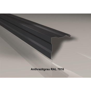 Außenecke | Beschichtung 25 µm | Stahl 0,5 mm | 150 x 150 mm gesickt | RAL 7016 Anthrazitgrau