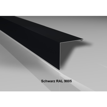 Außenecke | Beschichtung 25 µm | Stahl 0,5 mm | 195 x 195 mm glatt | RAL 9005 Schwarz