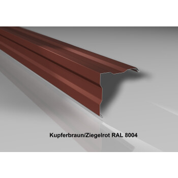 Außenecke | Beschichtung 80 µm | Stahl 0,5 mm | 150 x 150 mm gesickt | RAL 8004 Kupferbraun