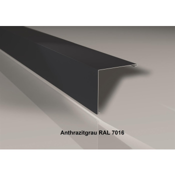 Alu-Außenecke | Beschichtung 25 µm | Aluminium 0,7 mm | 140 x 140 mm glatt | RAL 7016 Anthrazitgrau