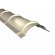 Firstblech halbrund | Stahl 0,5 mm | Beschichtung 60 µm | Länge 1,86 m | RAL 8004 Kupferbraun
