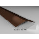 Firstblech flach 150° | Stahl 0,5 mm | Beschichtung 25 µm | 145 x 145 mm | RAL 8011 Nussbraun