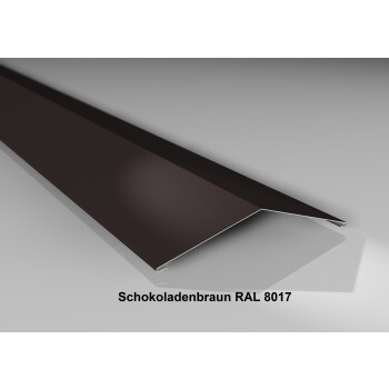 Firstblech flach 150° | Stahl 0,63 mm | Beschichtung 25 µm | 145 x 145 mm | RAL 8017 Schokoladenbraun