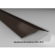 Firstblech flach 150° | Stahl 0,5 mm | Beschichtung 35 µm | 198 x 198 mm | RAL 8014 Dunkelbraun