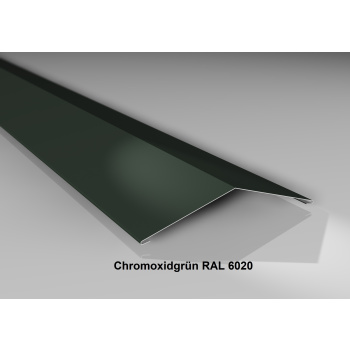 Firstblech flach 150° | Stahl 0,5 mm | Beschichtung 80 µm | 145 x 145 mm | RAL 6020 Chromoxidgrün